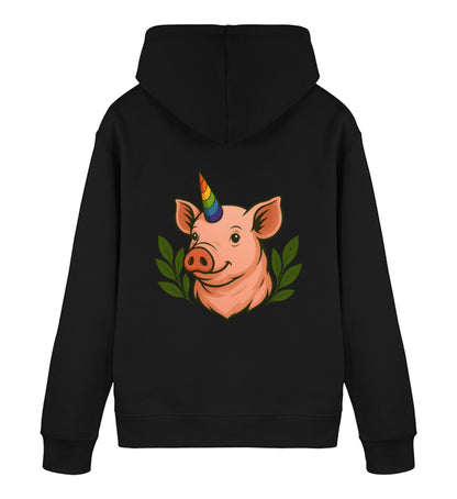 Black Hoodie – Pig Queercorn - Vegayn