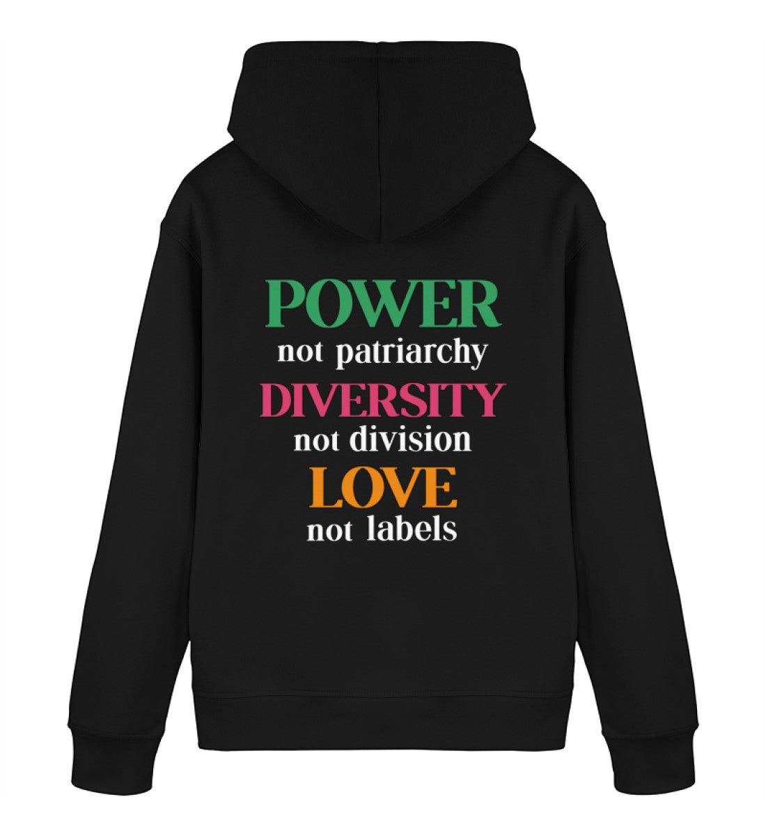 Black Hoodie – Power, not patriarchy... - Vegayn