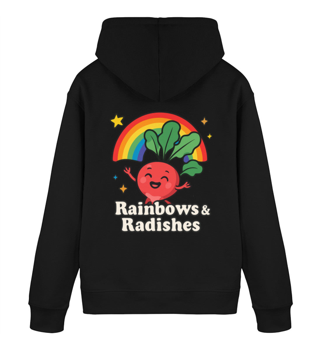 Black Hoodie – Rainbows & Radishes - Vegayn