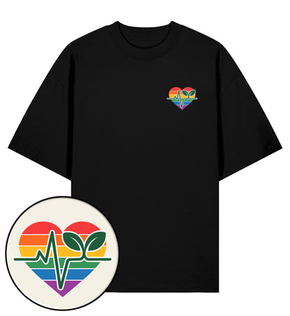 Black Oversized T-Shirt – Queer-Vegan ECG - Vegayn