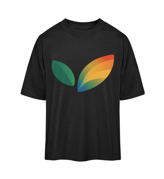 Black Oversized T-Shirt – Vegayn Leaf - Vegayn