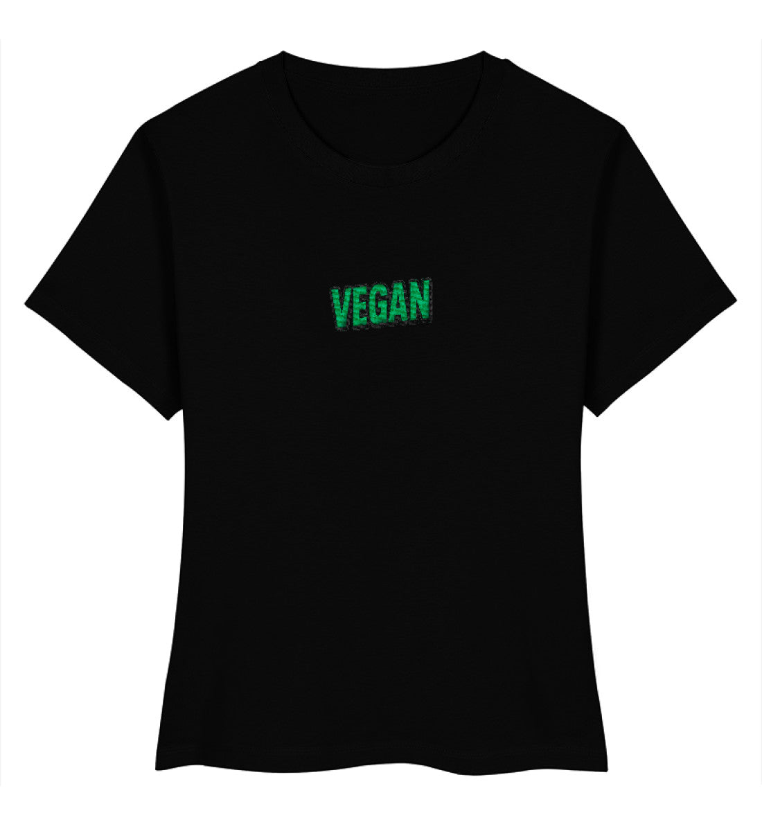Black Short-Fit T-Shirt Embroidery – Vegan - Vegayn