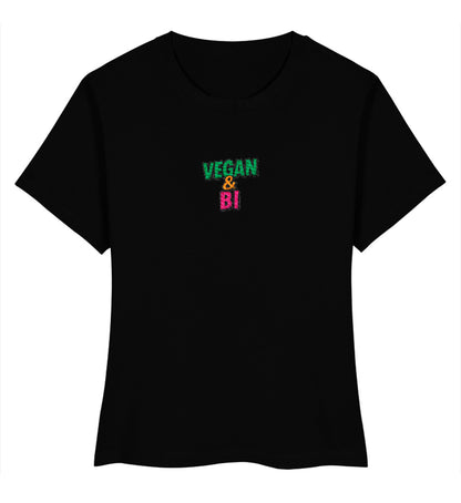 Black Short-Fit T-Shirt Embroidery – Vegan & Bi - Vegayn