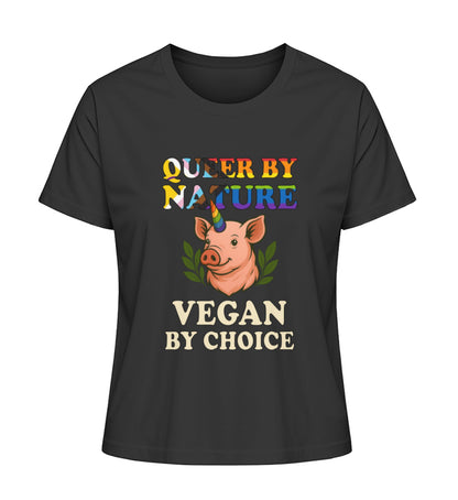 Black Short-Fit T-Shirt Pig Unicorn – Queer by nature, Vegan by choice - Vegayn