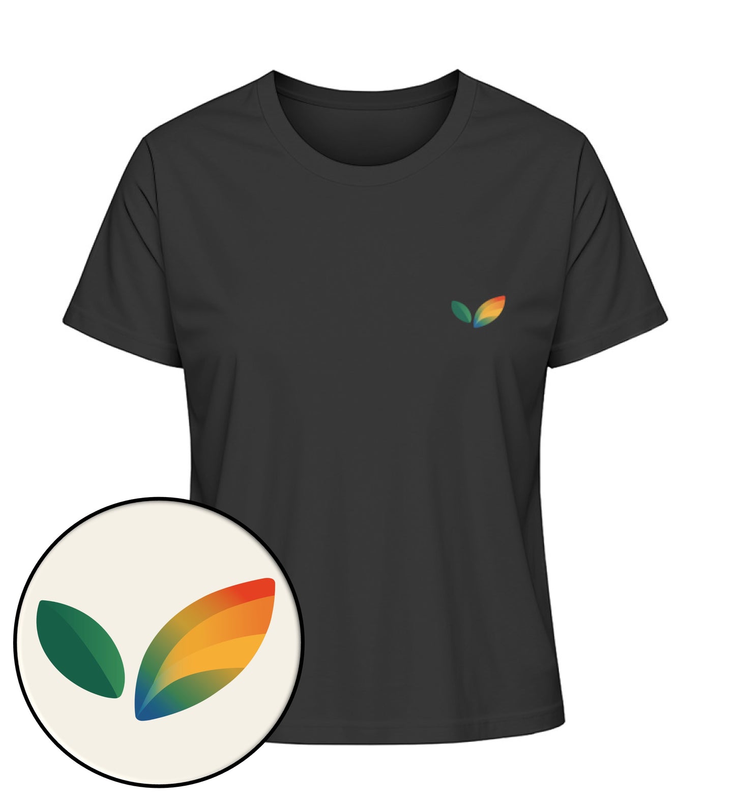 Black Short-Fit T-Shirt – Vegayn Queer Little Leaf