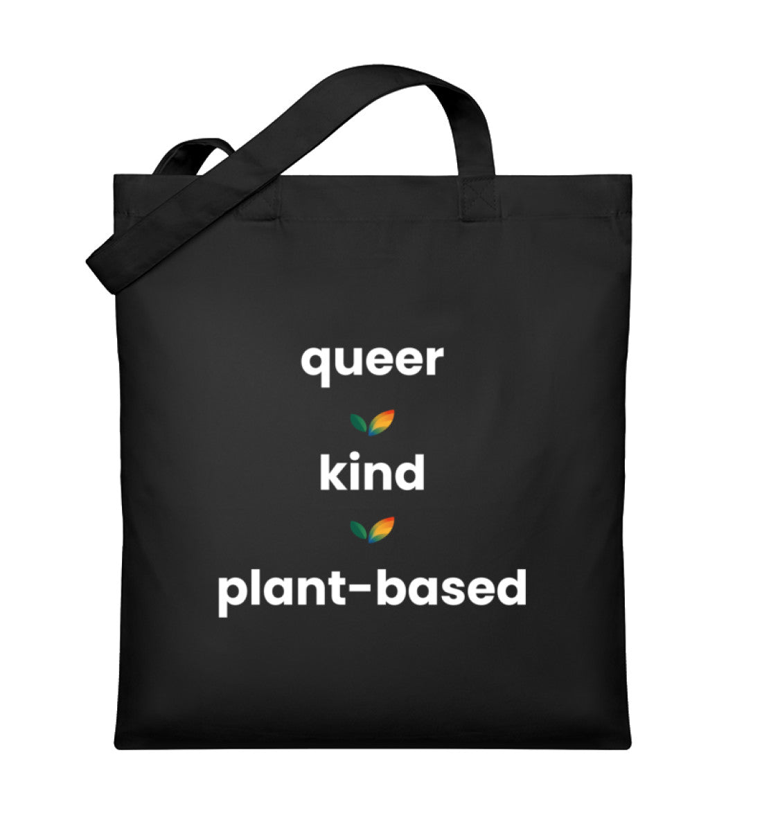 Black Tote Bag - queer • kind • plant-based - Vegayn