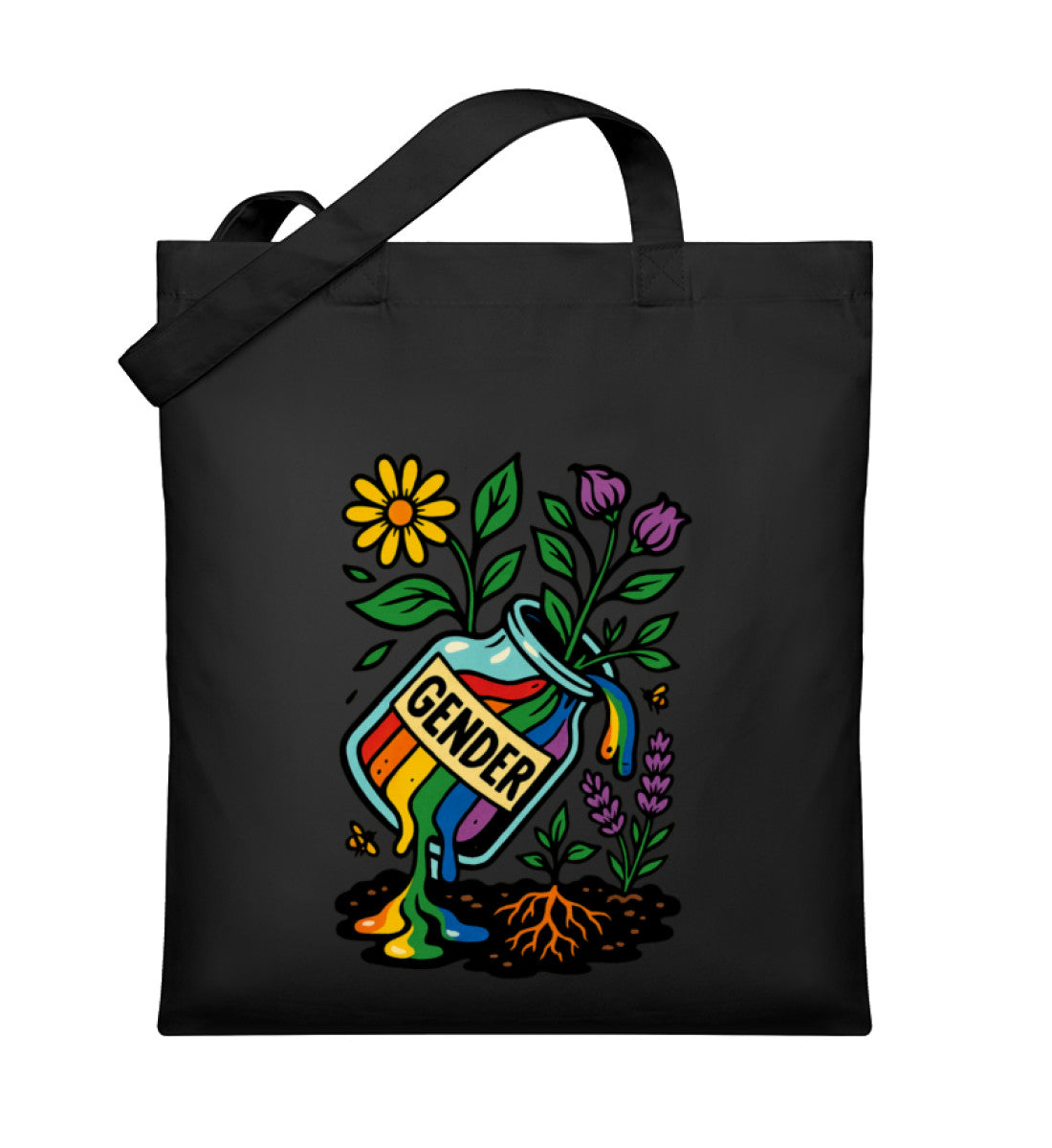 Black Tote Bag – Gender- Vegayn
