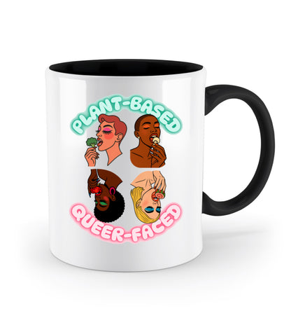 Black Two-coloured Mug – Plant-based, Queer-faced - Vegayn