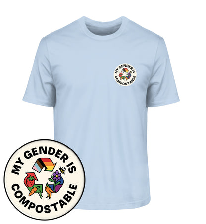 Blue Soul Classic T-Shirt – My gender is compostable - Vegayn