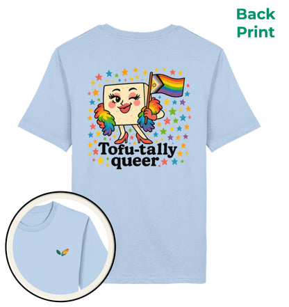 Blue Soul Classic T-Shirt – Tofu-tally queer with boa - Vegayn