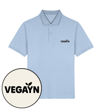 Blue Soul Polo Shirt Embroidery – Vegayn Black - Vegayn"