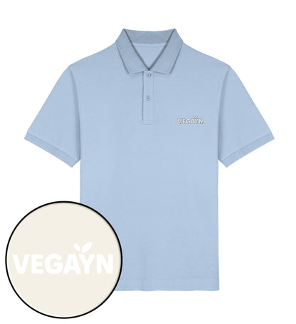 Blue Soul Polo Shirt Embroidery – Vegayn White - Vegayn