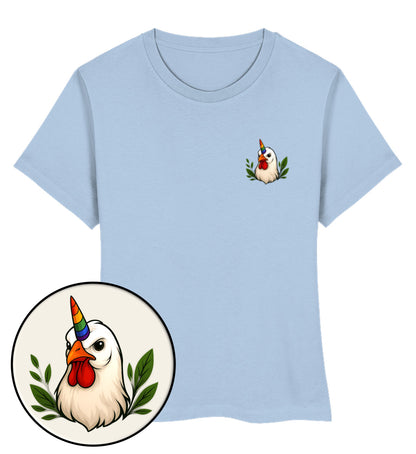 Blue Soul Short-Fit T-Shirt – Chicken Queercorn - Vegayn
