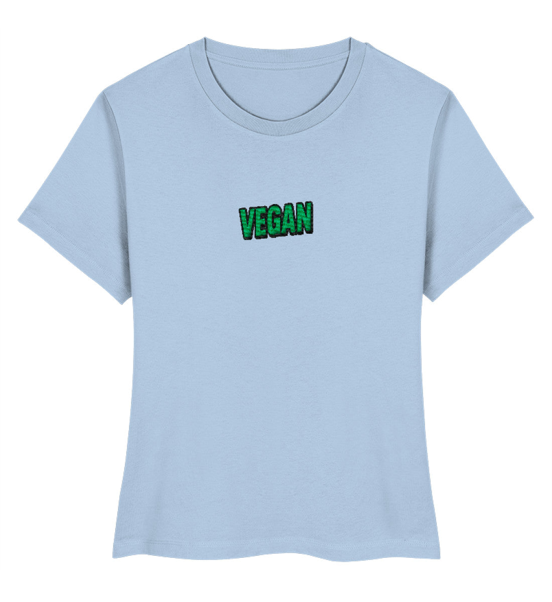 Blue Soul Short-Fit T-Shirt Embroidery – Vegan - Vegayn