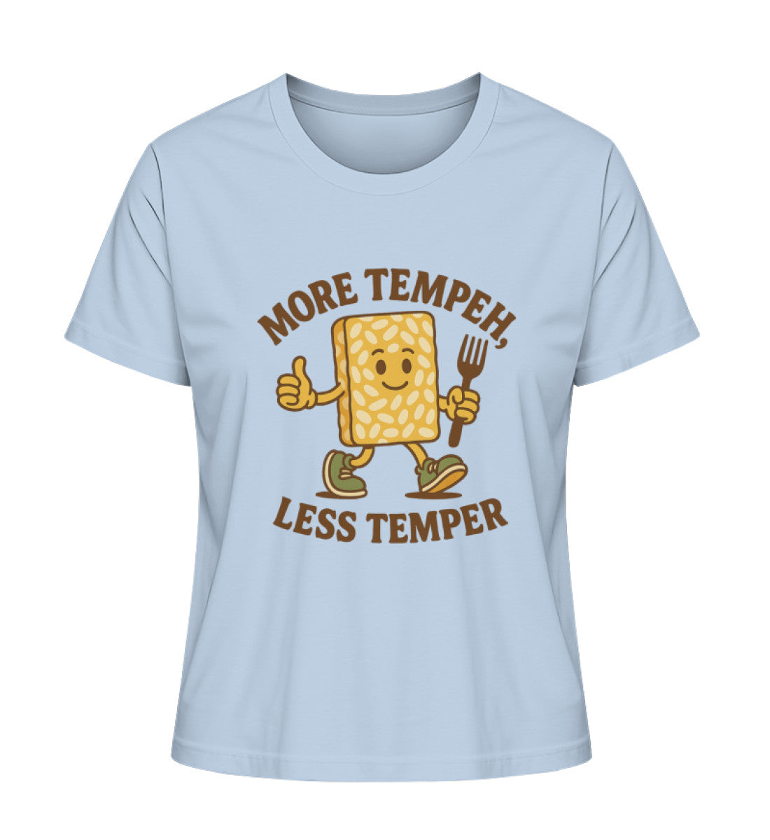Blue Soul Short-Fit T-Shirt – More tempeh, less temper - Vegayn