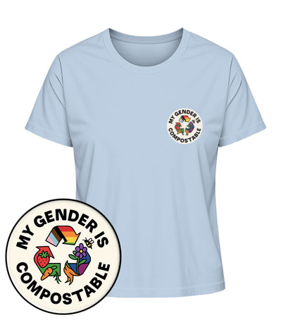 Blue Soul Short-Fit T-Shirt – My gender is compostable - Vegayn