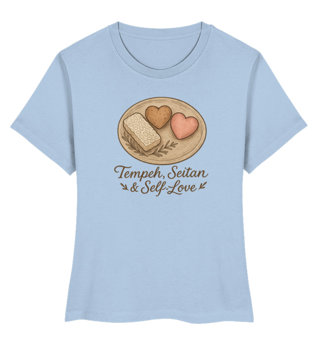 Blue Soul Short-Fit T-Shirt – Tempeh, seitan & self-love - Vegayn