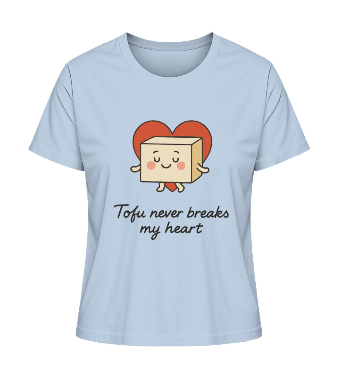 Blue Soul Short-Fit T-Shirt – Tofu never breaks my heart - Vegayn