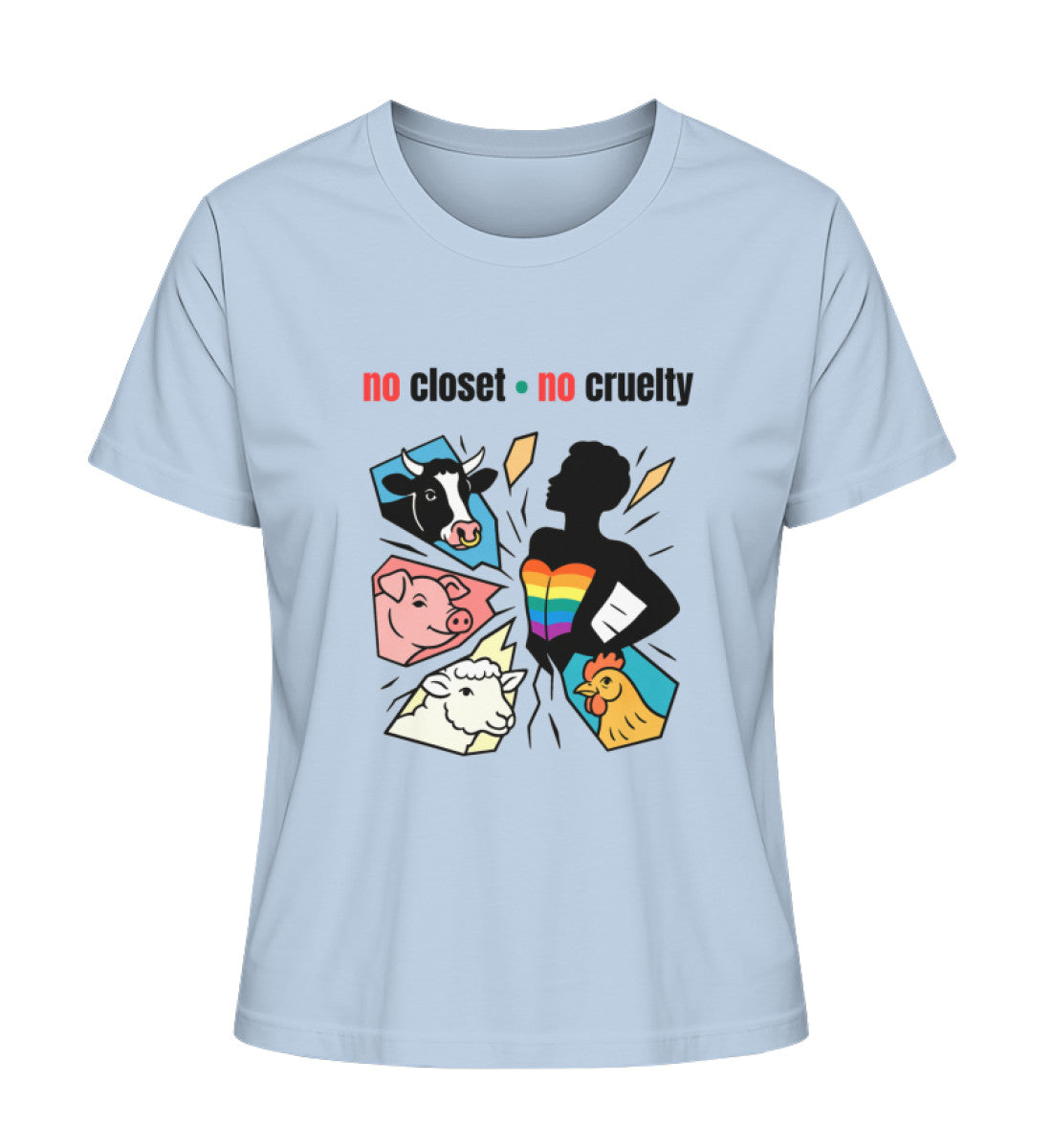 Blue Soul Short-Fit T-Shirt – no closet • no cruelty - Vegayn