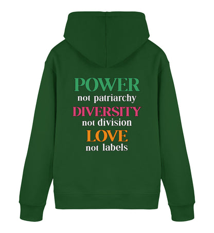 Bottle Green Hoodie – Power, not patriarchy... - Vegayn