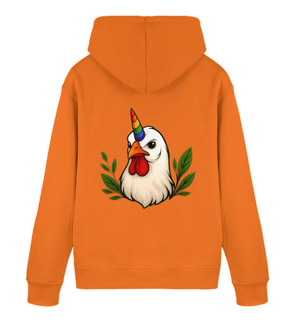 Bright Orange Hoodie – Chicken Queercorn - Vegayn