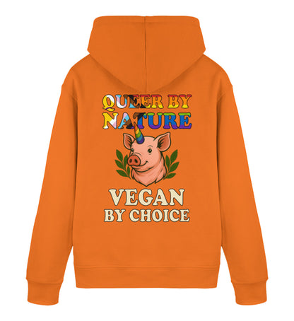 Bright Orange Hoodie Pig Queercorn – Queer by nature, Vegan by choice - Vegayn