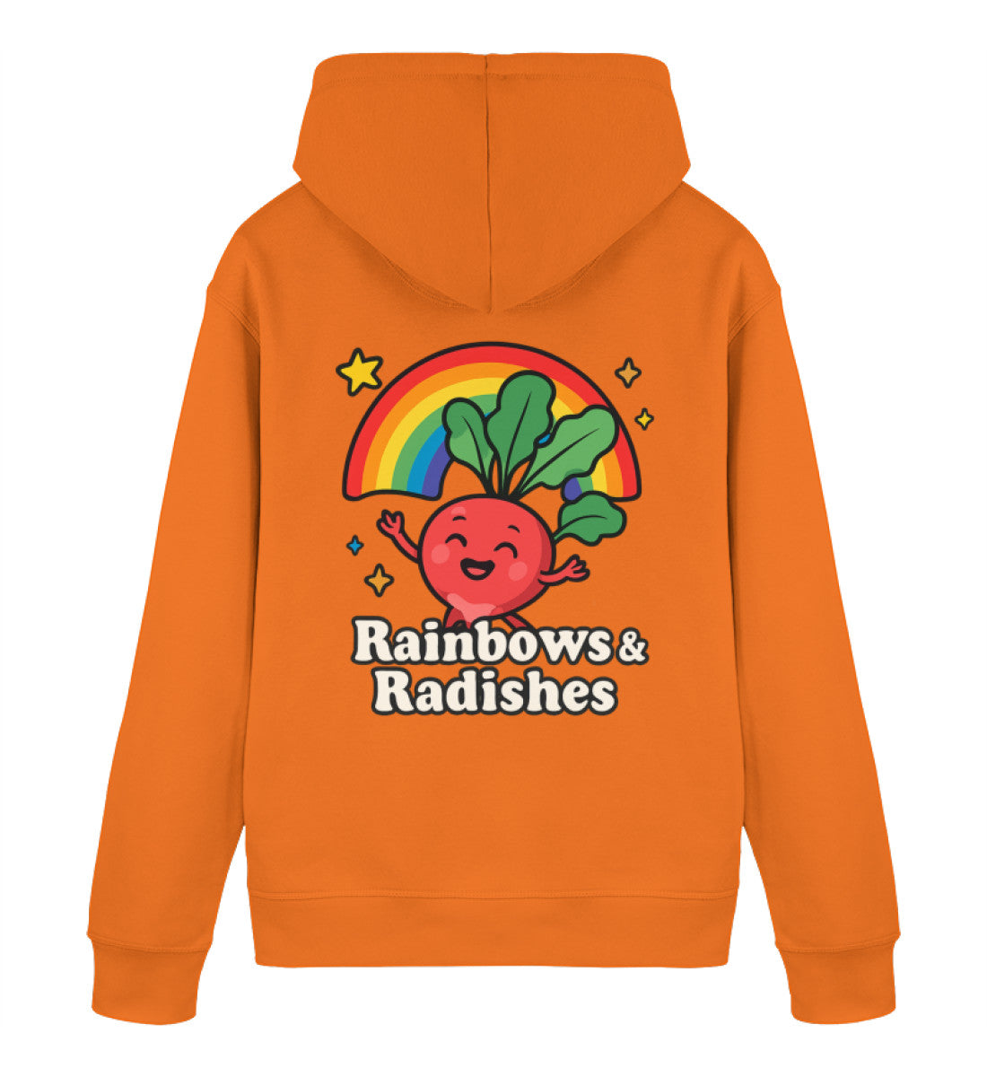 Bright Orange Hoodie – Rainbows & Radishes - Vegayn