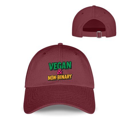 Burgundy Cap Embroidery – Vegan & Non-Binary - Vegayn