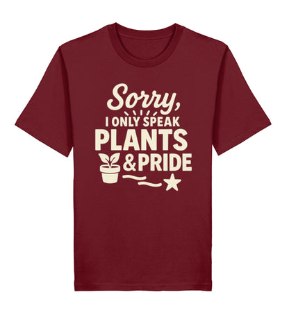Burgundy Classic T-Shirt – Sorry, I only speak Plants & Pride - Vegayn