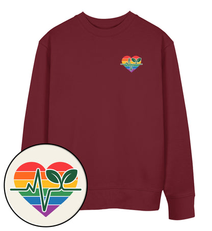 Burgundy Sweatshirt – Queer-Vegan ECG - Vegayn