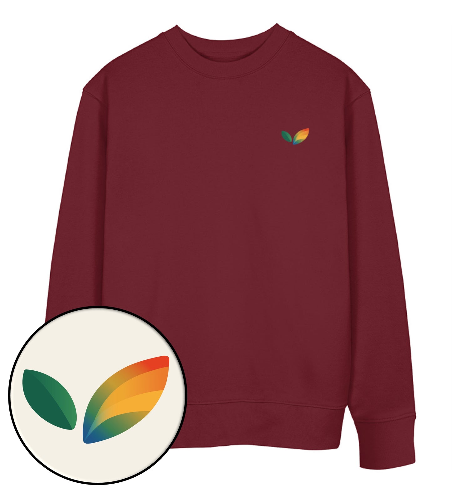 Burgundy Sweatshirt – Vegayn Queer Little Leaf - Vegayn