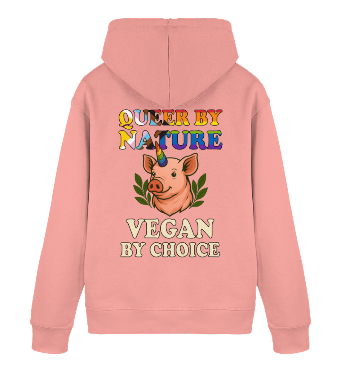 Canyon Pink Hoodie Pig Queercorn – Queer by nature, Vegan by choice - Vegayn