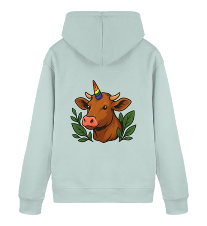 Caribbean Blue Hoodie – Cow Queercorn - Vegayn