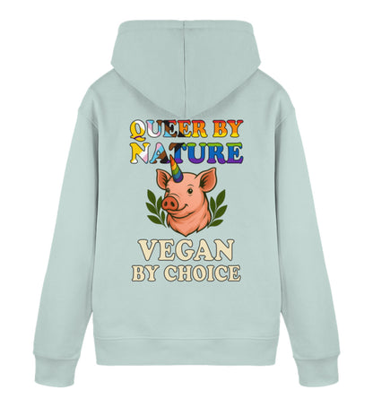 Caribbean Blue Hoodie Pig Queercorn – Queer by nature, Vegan by choice - Vegayn