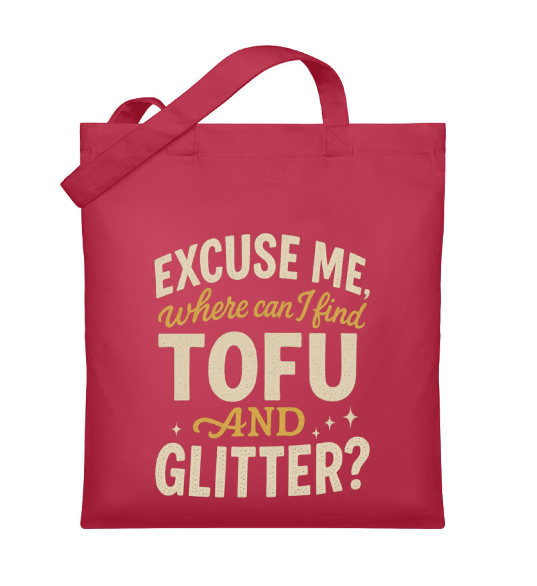 Classic Red Tote Bag – Excuse me, where can I find tofu and glitter? - Vegayn