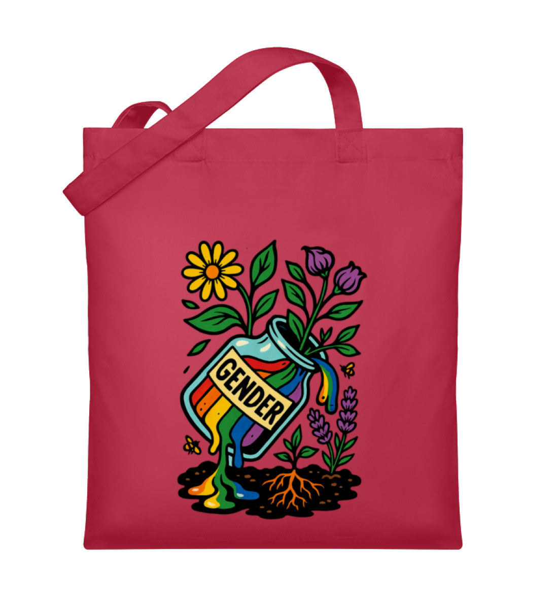 Classic Red Tote Bag – Gender- Vegayn