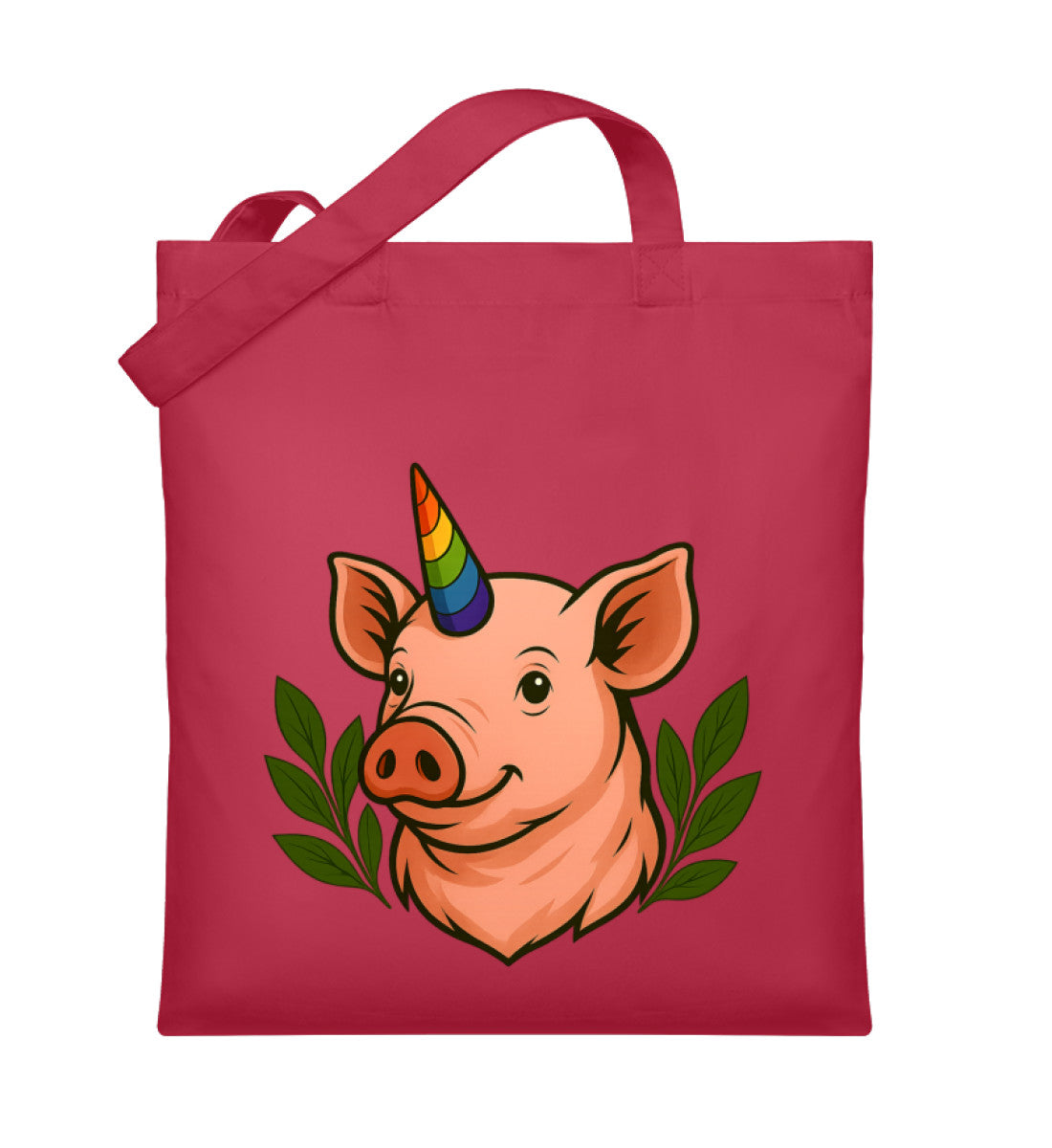 Classic Red Tote Bag – Pig Queercorn - Vegayn