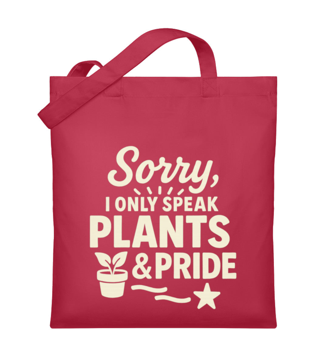 Classic Red Tote Bag – Sorry, I only speak Plants & Pride - Vegayn