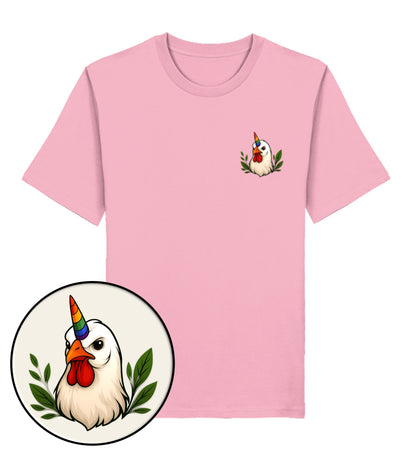 Cotton Pink Classic T-Shirt– Chicken Queercorn - Vegayn