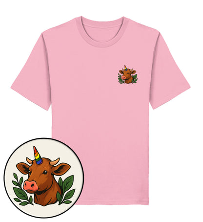 Cotton Pink Classic T-Shirt – Cow Queercorn - Vegayn