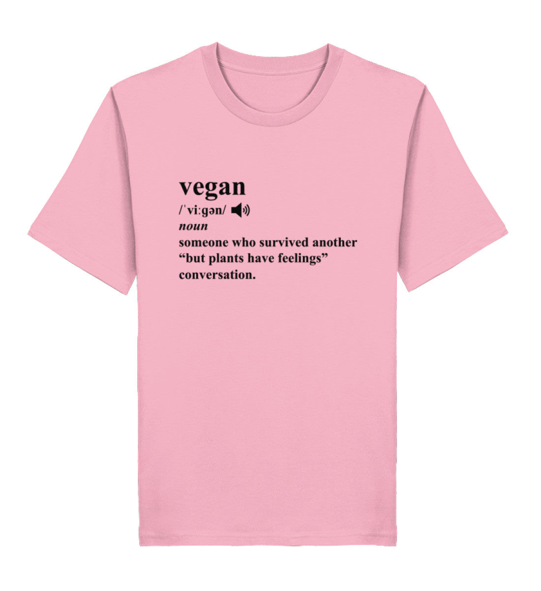 Cotton Pink Classic T-Shirt – Dictionary Vegan - Vegayn