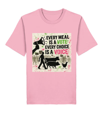 Cotton Pink Classic T-Shirt – Every meal is a vote. Every choice is a voice. - Vegayn