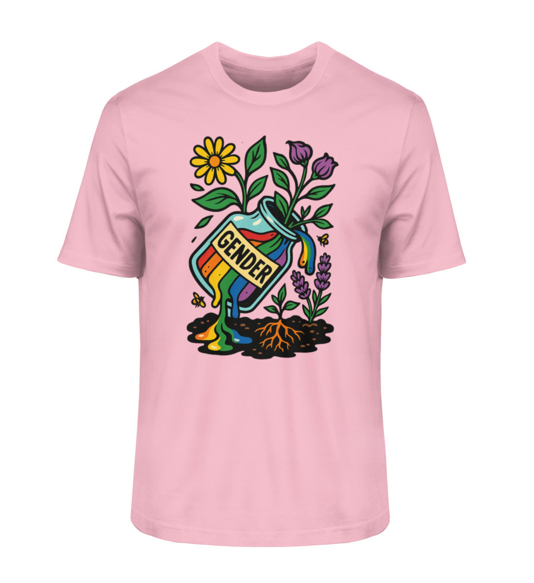 Cotton Pink Classic T-Shirt – Gender - Vegayn
