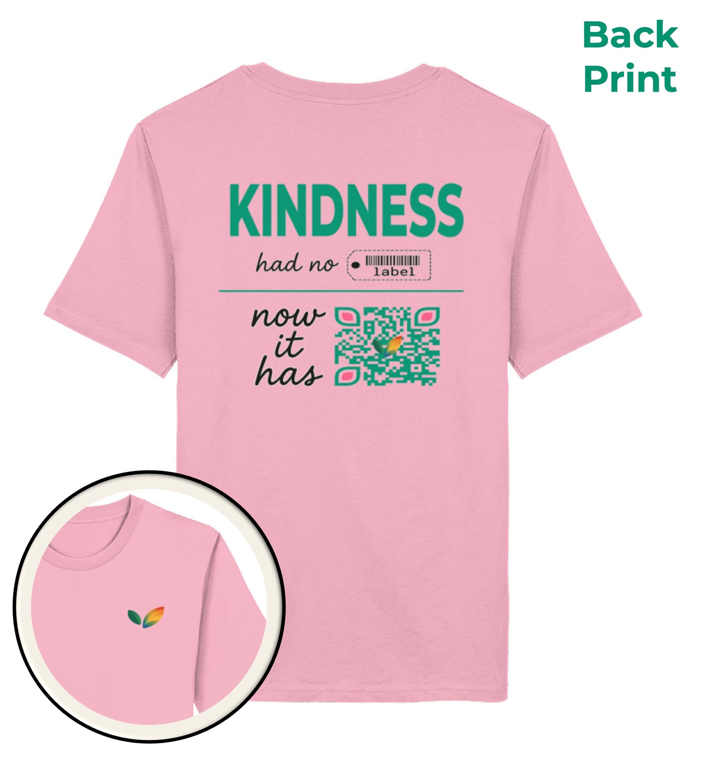 Cotton Pink Classic T-Shirt – Kindness had no label. Now it has - Vegayn