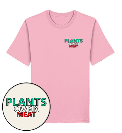 Cotton Pink Classic T-Shirt – Plants over meat - Vegayn