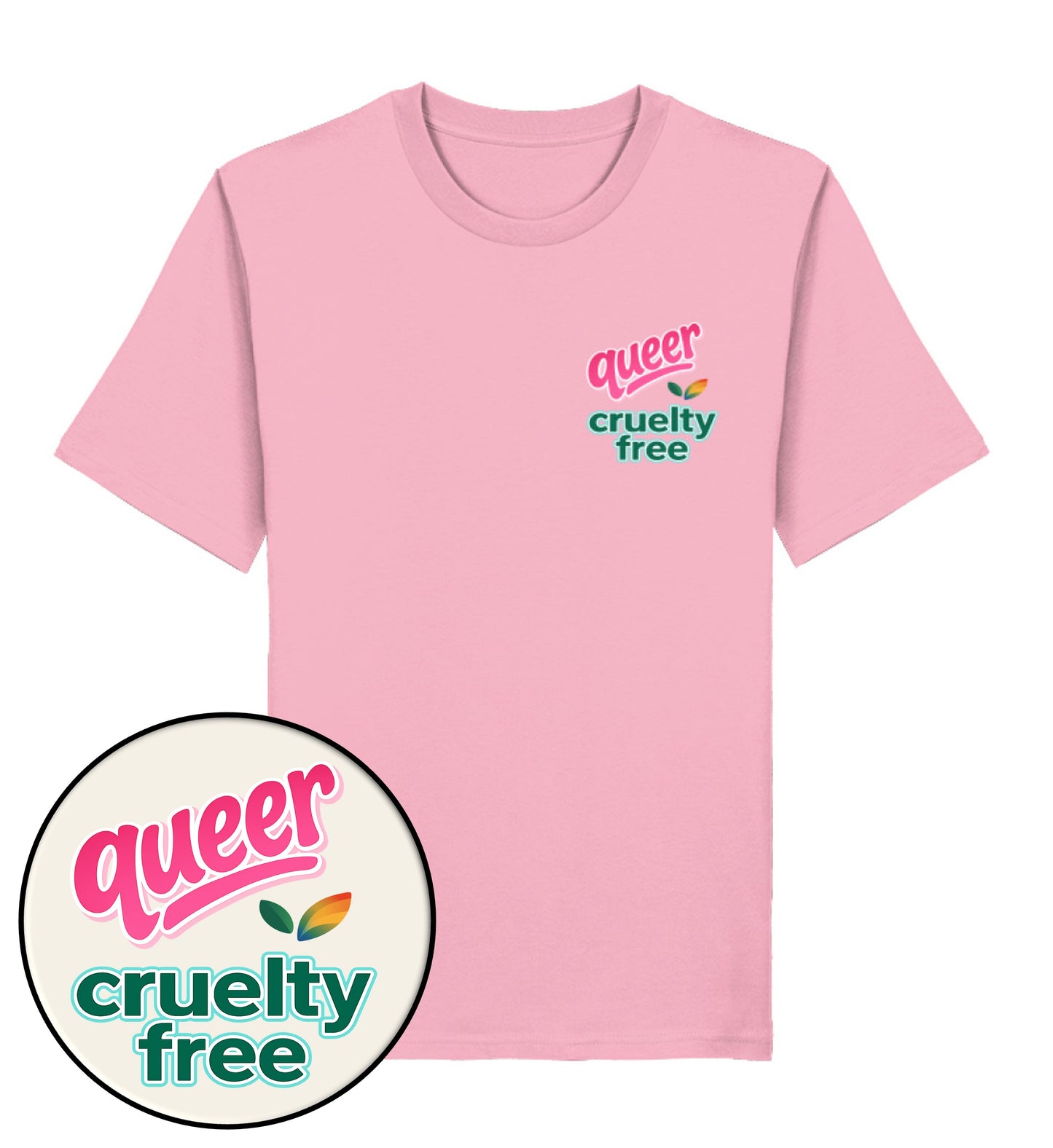 Cotton Pink Classic T-Shirt – Queer & cruelty-free - Vegayn