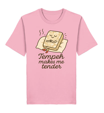 Cotton Pink Classic T-Shirt – Tempeh makes me tender - Vegayn