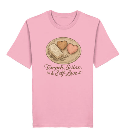 Cotton Pink Classic T-Shirt – Tempeh, seitan & self-love - Vegayn