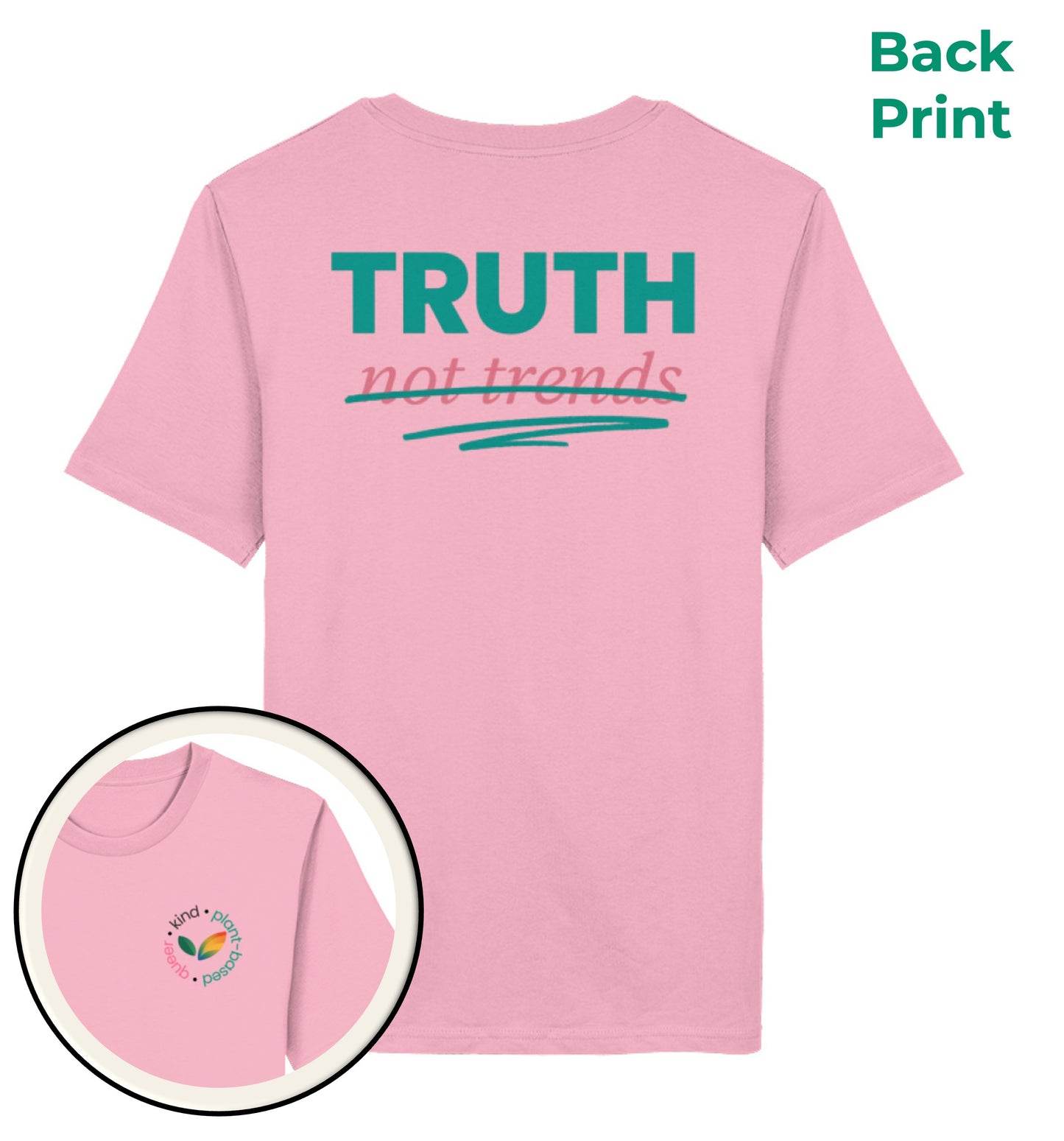 Cotton Pink Classic T-Shirt – Truth, not trends - Vegayn
