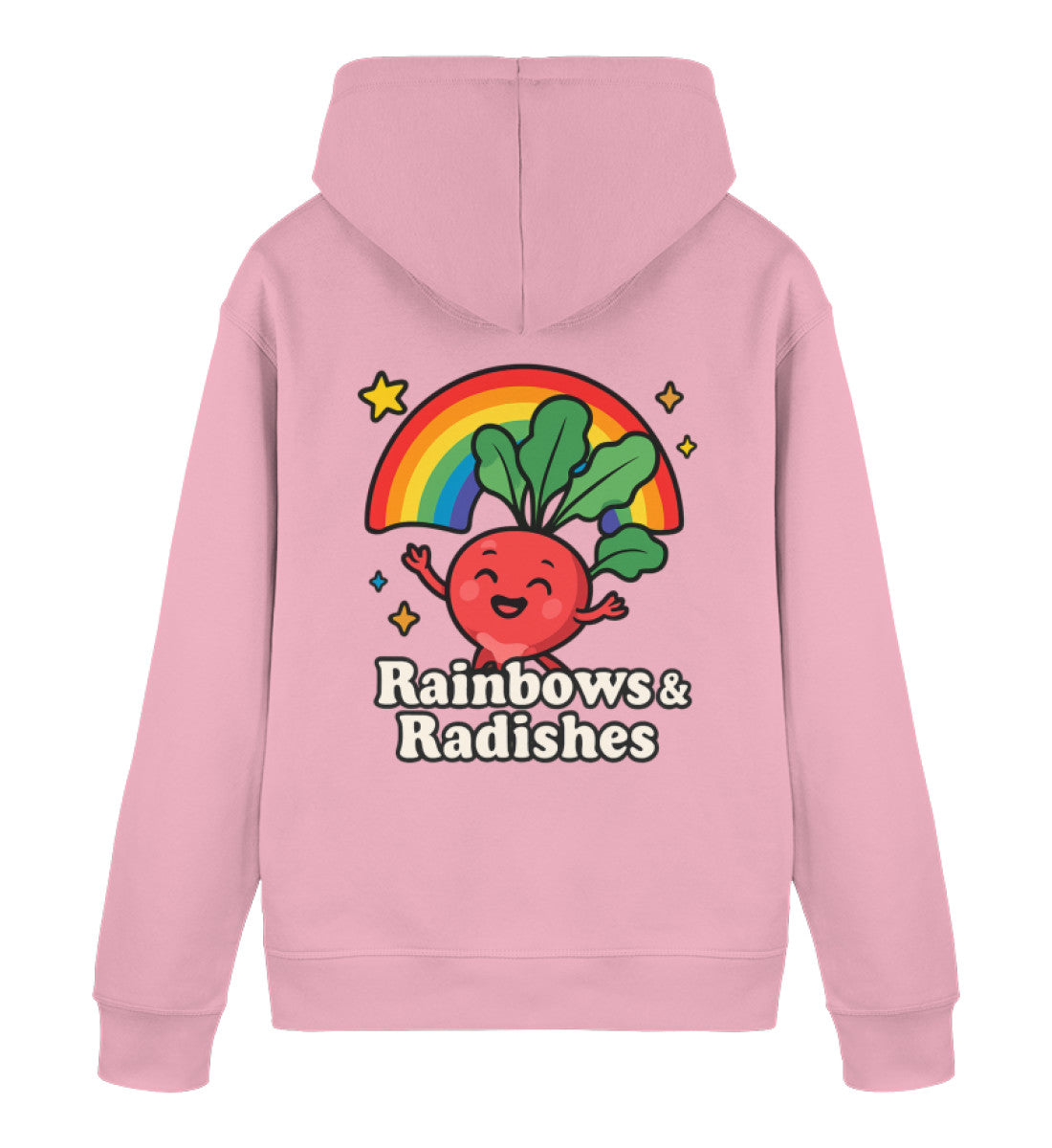 Cotton Pink Hoodie – Rainbows & Radishes - Vegayn